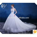 Latest Design Gorgeous Luxury White Lace Fabric Appliqued Wedding Gown Strapless Alibaba Sweetheart Beautiful Wedding Dress